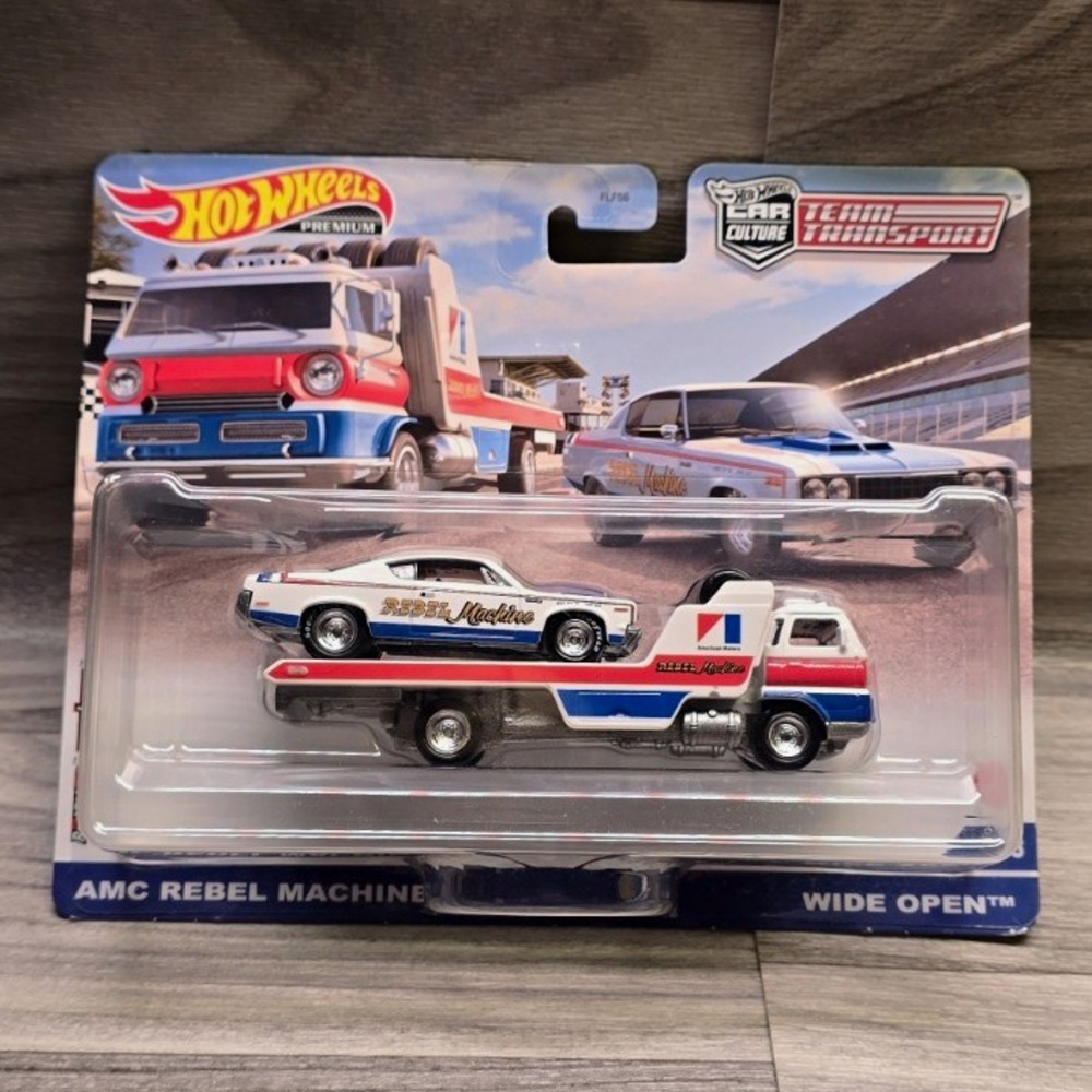 Hot Wheels Car Culture Team Transport AMC Rebel Machine Wide Open 1/64 Diecast